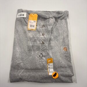 Carhartt Mens Loose Fit Heavyweight Short Sleeve Pocket Henley T-Shirt K84-HGY M